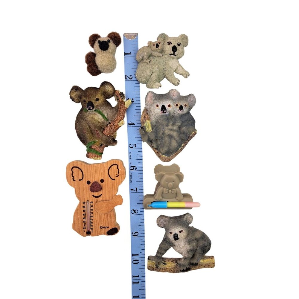 Vintage Koala Magnets Lot Of 7 Collection Bundle Clip Thermometer Australia - Picture 5 of 5